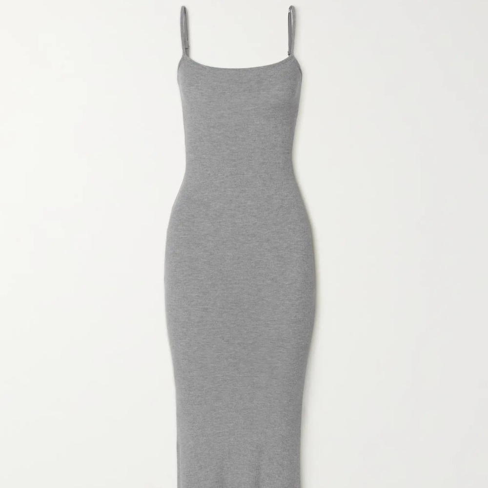 Skims Soft Lounge Heather Grey Long Maxi Dress - Picture 4 of 6
